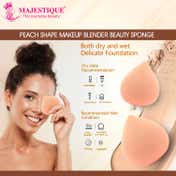 Majestique Make Up Bledner Sponge, Compact Blender Sponge for All Skin Types - Multicolor