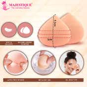Majestique Make Up Bledner Sponge, Compact Blender Sponge for All Skin Types - Multicolor