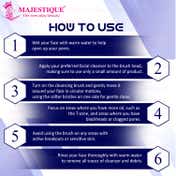 Majestique Face Exfoliator Deep Pore Cleaning Double Sided Face Cleanser Brush