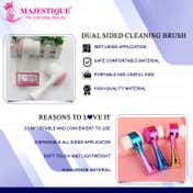 Majestique Face Exfoliator Deep Pore Cleaning Double Sided Face Cleanser Brush