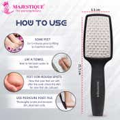 Majestique Dual Side Foot Scrubber With Handle