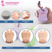 Majestique Handy Grip Pumice Stone for Hands, Heels, Elbows - Color May Vary
