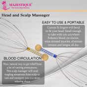 Majestique Head and Scalp Massager, Handheld Head Massage Tingle Stress Relief - Color May Vary