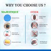 Majestique Bath Silicone Shower Scrubber, Suitable for All Skin Silicone Loofah - Multicolor