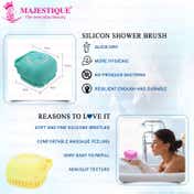 Majestique Bath Silicone Shower Scrubber, Suitable for All Skin Silicone Loofah - Multicolor