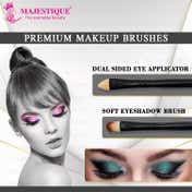 Majestique Charming Eye Kit, Eyeshadow Sponge Brush and Eyeshadow Brush for Eyes and Brow Bone