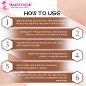 Majestique Blackhead Remover kit 4Pcs, Blackhead Extractor Tool for Nose Face