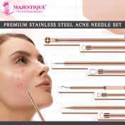 Majestique Blackhead Remover kit 4Pcs, Blackhead Extractor Tool for Nose Face