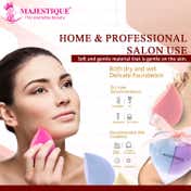 Majestique Soft Heart Shape Makeup Blender Sponge Set (2 pcs)