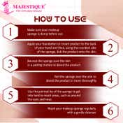 Majestique Soft Heart Shape Makeup Blender Sponge Set (2 pcs)