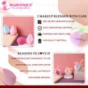 Majestique Soft Heart Shape Makeup Blender Sponge Set (2 pcs)