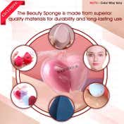 Majestique Soft Heart Shape Makeup Blender Sponge Set (2 pcs)
