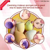 Majestique Professional Mushy Beauty Blender Sponge with Egg Case (5 pcs)