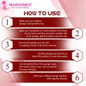 Majestique Professional Mushy Beauty Blender Sponge with Egg Case (5 pcs)