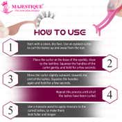 Majestique Stainless Steel False Eyelash Curlers Extension Applicator Remover
