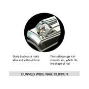 Majestique Curved Wide Nail Clipper (Color May Vary)