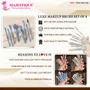 Majestique Luxe Makeup Brush Set, Mini Makeup Brush Tools - Multicolor