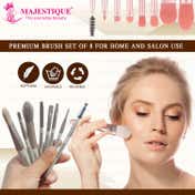 Majestique Luxe Makeup Brush Set, Mini Makeup Brush Tools - Multicolor