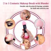 Majestique 2-In-1 Brush & Sponge Blending Sponge Makeup Cosmetic Sponge
