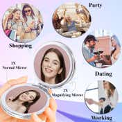 Majestique Compact Mirror With 1X And 2X Magnification
