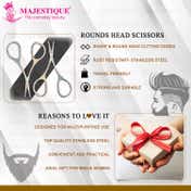 Majestique Nasal Beauty Scissor, Rounded- Tip Mini Scissor for Eyebrow, Ear Hair, Face Hair, Nails