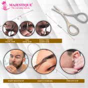 Majestique Nasal Beauty Scissor, Rounded- Tip Mini Scissor for Eyebrow, Ear Hair, Face Hair, Nails
