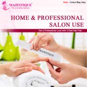 Majestique Flat Nail File Double Sides for Perfectly Shaped and Smooth Nails - Color May Vary