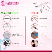 Majestique Flat Nail File Double Sides for Perfectly Shaped and Smooth Nails - Color May Vary