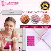 Majestique Flat Nail File Double Sides for Perfectly Shaped and Smooth Nails - Color May Vary