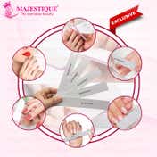 Majestique Flat Nail File Double Sides for Perfectly Shaped and Smooth Nails - Color May Vary