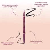 Typsy Beauty Double Shot Kajal Pen With Liner - Black (0.65 g)