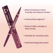 Typsy Beauty Double Shot Kajal Pen With Liner - Black (0.65 g)