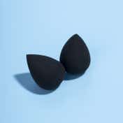 PAC Mini Sponge Set Water Drop Highly Soft Absorbent Airbrushed Finish Compact - Black (2 Pc)