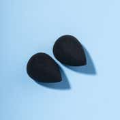 PAC Mini Sponge Set Water Drop Highly Soft Absorbent Airbrushed Finish Compact - Black (2 Pc)