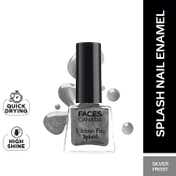 Faces Canada Ultime Pro Splash Mini Nail Enamel - Silver Frost 61 Glossy, Quick Drying (5 ml)