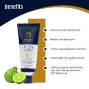 Oceglow SPF 50 PA+++ Sun Gel Cream for Women & Men with Salicylic Acid for Oily Sensitive & Acne Prone Skin (40 ml)