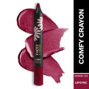 Faces Canada Comfy Matte Lip Crayon - Lipsync 03, 8HR Long Stay, No Dryness (2.8 g)