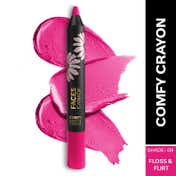 Faces Canada Comfy Matte Lip Crayon - Floss & Flirt 09, 8HR Long Stay, No Dryness (2.8 g)