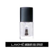 Lakme Absolute Gel Stylist Nail Polish Carbon + Top Coat Combo