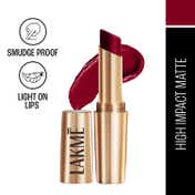 Lakme 9to5 Powerplay Priming Matte Lipstick Lasts 16hrs - Burgundy Passion (3.6 g)