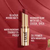 Lakme 9to5 Powerplay Priming Matte Lipstick Lasts 16hrs - Cherry Chic (3.6 g)