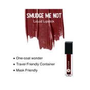 SUGAR Cosmetics Smudge Me Not Liquid Mini Lipstick - 01 Brazen Raisin (1.1 ml)