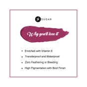 SUGAR Cosmetics Smudge Me Not Liquid Mini Lipstick - 08 Wine And Shine (1.1 ml)