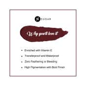 SUGAR Cosmetics Smudge Me Not Liquid Mini Lipstick - 25 Very Mulberry (1.1 ml)
