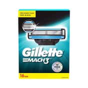 Gillette Mach 3 Bladed Shaving Cartridges Razor (16Pcs)