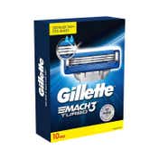 Gillette Mach Turbo 3 Shaving Blades Cartridges (10Pcs)
