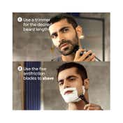 Gillette Fusion Power Blades for Men with Styling Back Blade for Perfect Shave and Perfect Beard Shape (8Pcs)