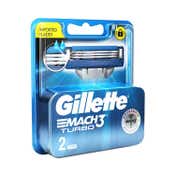 Gillette Mach 3 Turbo Manual Shaving Razor Blades Cartridge (2Pcs)