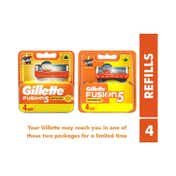 Gillette Fusion Power Blades for Men with Styling Back Blade (4Pcs)