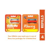 Gillette Fusion Manual Blades for Perfect Shave and Perfect Beard Shape (4Pcs)
